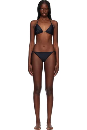 Maison Kitsuné Bikini noir à logo Baby Fox
