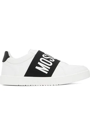 Moschino Baskets à enfiler noir et blanc