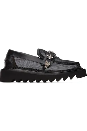 TOGA PULLA Flâneurs noirs en filet semi-transparent