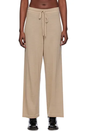 Lauren Manoogian Pantalon de détente beige en bébé alpaga royal