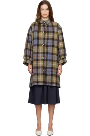 Caro Editions Manteau Suzy bleu et brun