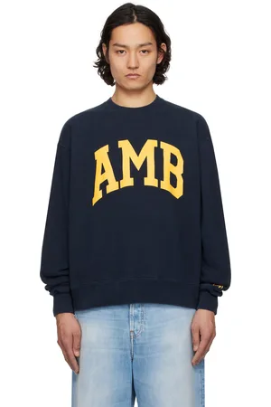 AMBUSH Pull molletonné bleu marine à logo AMB