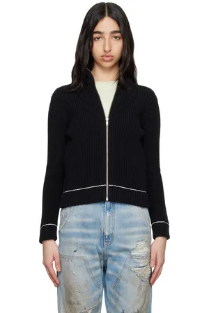 Maison Margiela Blouson de survêtement Camionneur noir à découpe