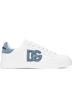 Dolce & Gabbana Baskets légères Portofino blanches en cuir de veau