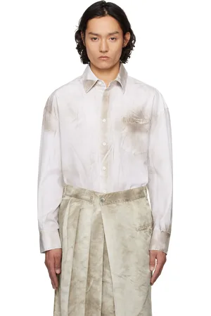 Feng Chen Wang Chemise blanche en coton sablé