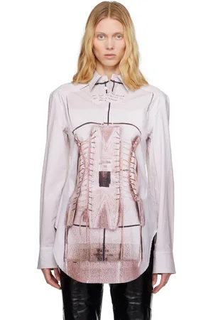 Jean Paul Gaultier Chemise rose à image trompe l