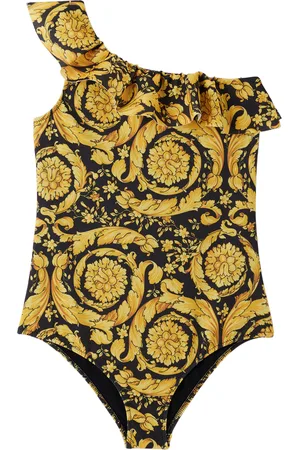 VERSACE Enfant | Maillot de bain une pièce noir à motif baroque