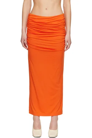 Entire Studios Jupe longue Surge orange