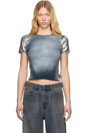 Diesel T-shirt Ele-Long-Q1 bleu