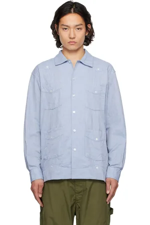 ENGINEERED GARMENTS Chemise guayabera bleue
