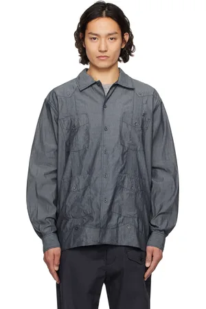ENGINEERED GARMENTS Chemise guayabera bleu marine