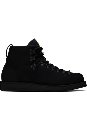 Stone Island Bottes S0204 noires en cuir nabuk