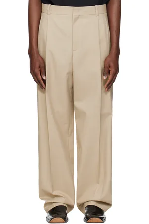 Recto Pantalon ample beige à plis