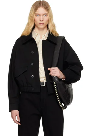LEMAIRE Blouson aviateur court noir