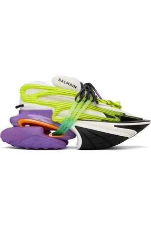 Balmain Baskets Unicorn blanc et mauve