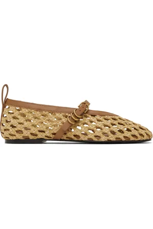 RAG&BONE Ballerines de style Charles IX beiges en cuir synthétique tissé à ferrures Spire