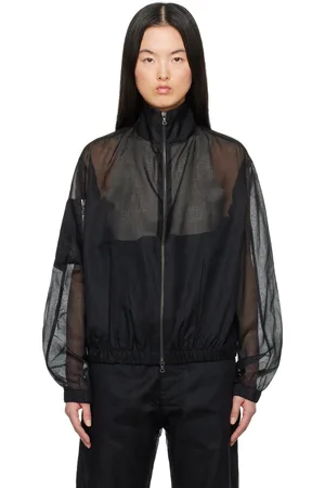 GABRIELA COLL GARMENTS Blouson No.261 noir en taffetas à poches à glissière
