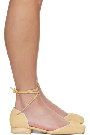 LEMAIRE Sandales de style ballerine Micro jaunes à talon