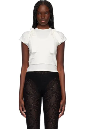AMBUSH Micro t-shirt étagé blanc à boucles
