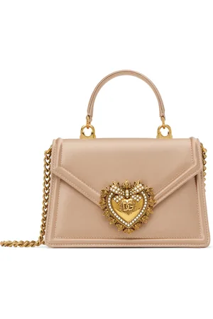 Dolce & Gabbana Petit sac beige en satin à ornement Devotion