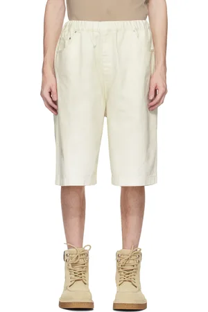 Entire Studios Short Spar blanc cassé en denim