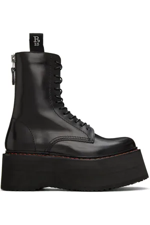 R13 Bottes noires à plateforme