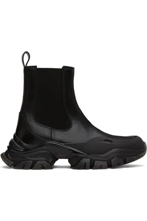 Moncler Bottes noires en cuir 6 Moncler 1017 ALYX 9SM