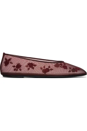 MAGDA BUTRYM Ballerines bourgogne en filet