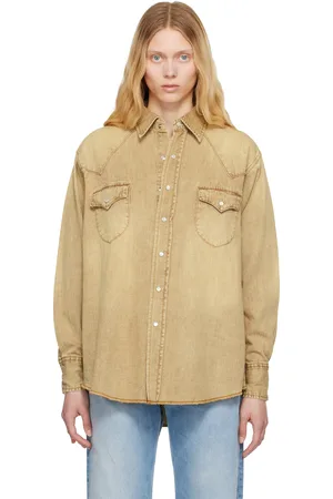 Carter Young Chemise western beige en denim