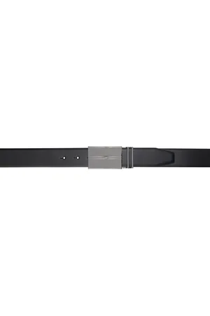 HUGO BOSS Ceinture réversible noire en cuir à boucles interchangeables incluses