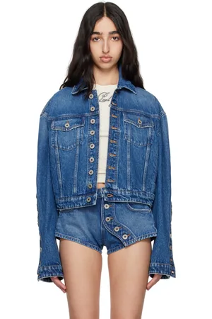 Jean Paul Gaultier Blouson bleu en denim à boutons