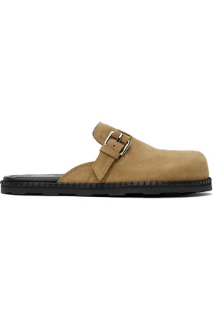 Moschino Flâneurs de style mule beiges en suède