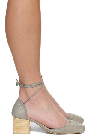 LEMAIRE Chaussures de style ballerine Micro grises à talon de 55 mm