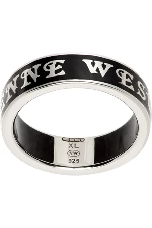 Vivienne Westwood Bague Conduit Street argenté et noir