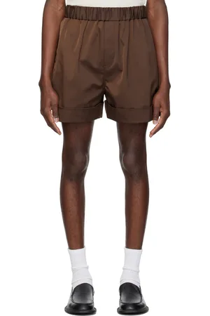 Recto Short brun à revers roulés