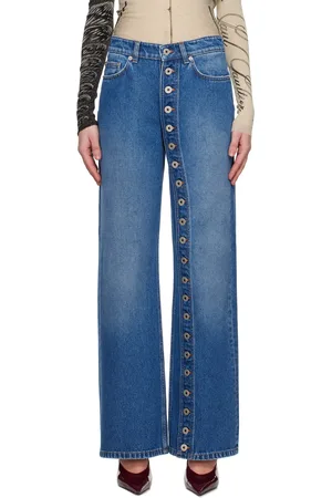 Jean Paul Gaultier Jean bleu en denim à boutons