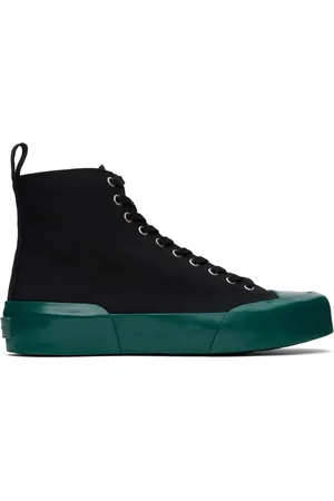Jil Sander Baskets montantes noir et vert