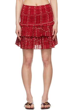 Isabel Marant Minijupe Naomi rouge