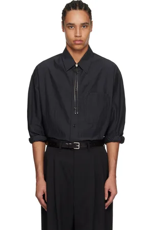 LEMAIRE Chemise noire à poche étagée