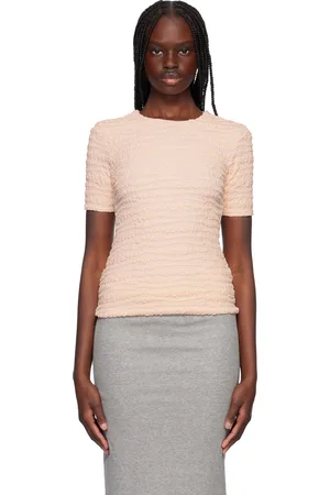 Jil Sander T-shirt rose à bouillonnage