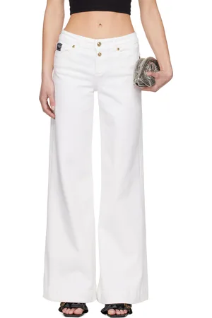 VERSACE Jean évasé blanc