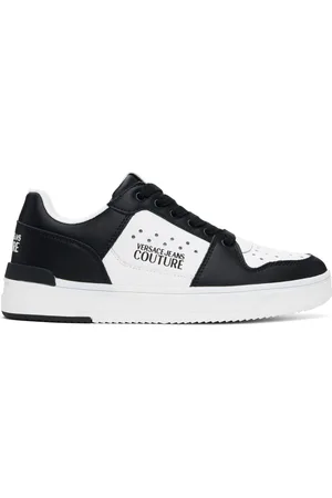 VERSACE Baskets Starlight blanc et noir à logos