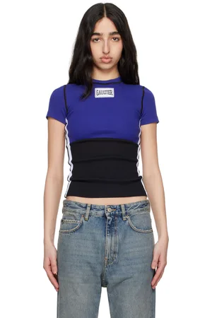 Jean Paul Gaultier T-shirt contrasté bleu et noir