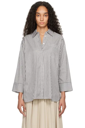 Max Mara Chemise Fano blanc et noir - 