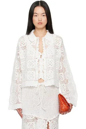 Holzweiler Cardigan Rosie blanc en crochet