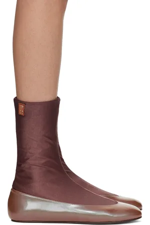 Kiko Kostadinov Ballerines Proxima brunes à col de style chaussette