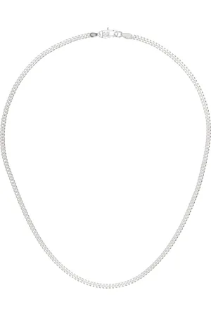 Hatton Labs Collier argenté en chaine à maillons cubains
