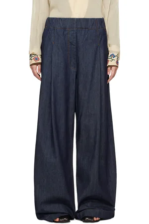 DRIES VAN NOTEN Jean ample indigo