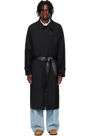 SYSTEM Manteau léger bleu marine en laine