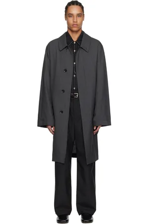LEMAIRE Manteau gris en toile légère